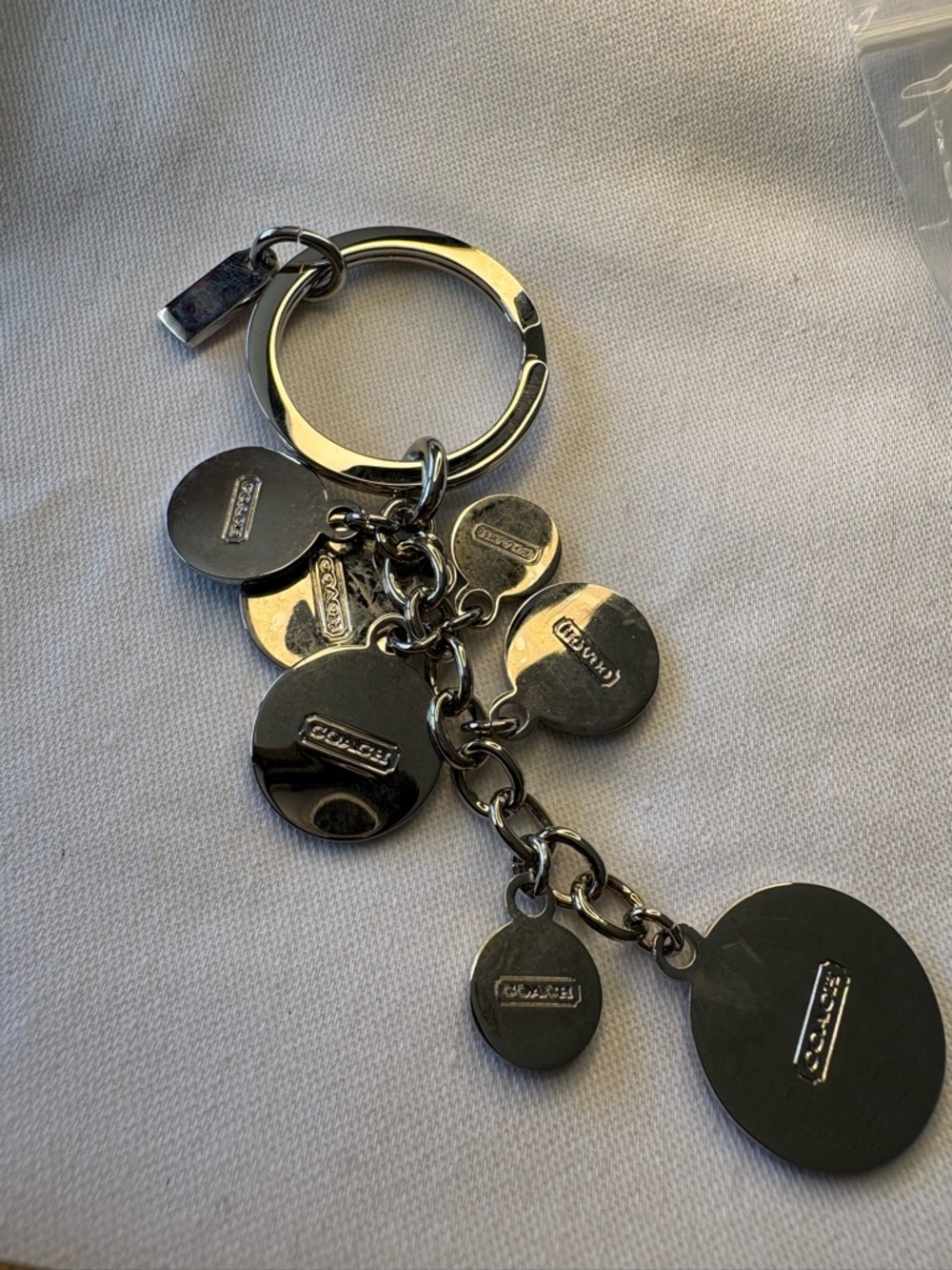 Coach Multicolor Enamel Target Disc Charm Key Ring - Picture 5 of 5